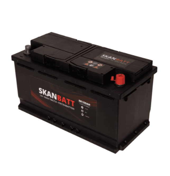 Hovedbilde SKANBATT Fritidsbatteri 12V 100AH 780CCA ...