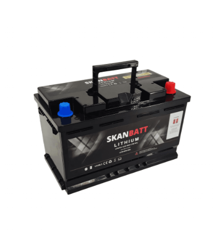 SKANBATT Lithium Start- og forbruksbatteri 12V 60Ah 900CA - Bluetooth