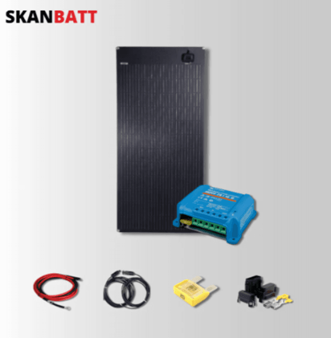 Hovedbilde SKANBATT Solcellepakke - 110W Flex / Victron MPPT ...
