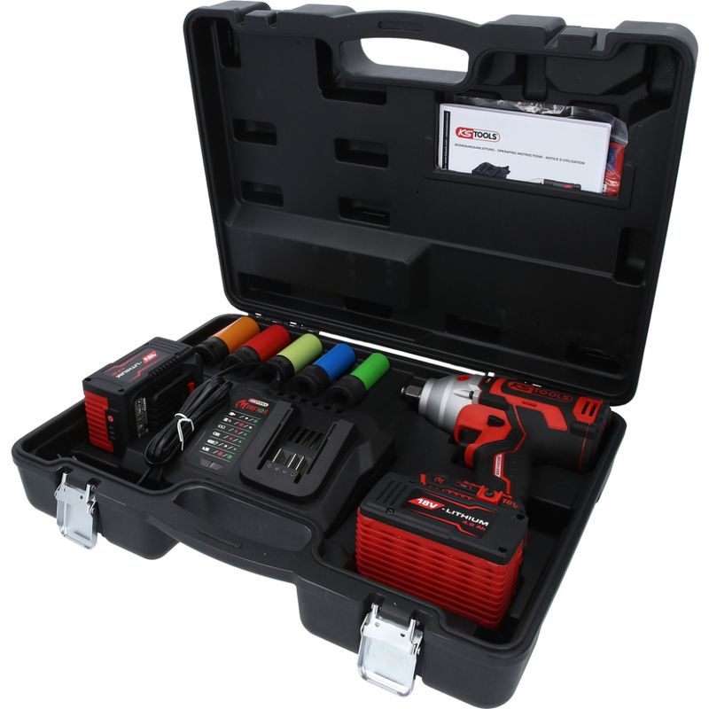 eMONSTER muttertrekker batteridrevet 1/2“ sett, 9 deler 