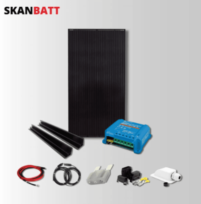 SKANBATT Solcellepakke - 220w Rammepanel (HighVolt) - Victron MPPT 15A